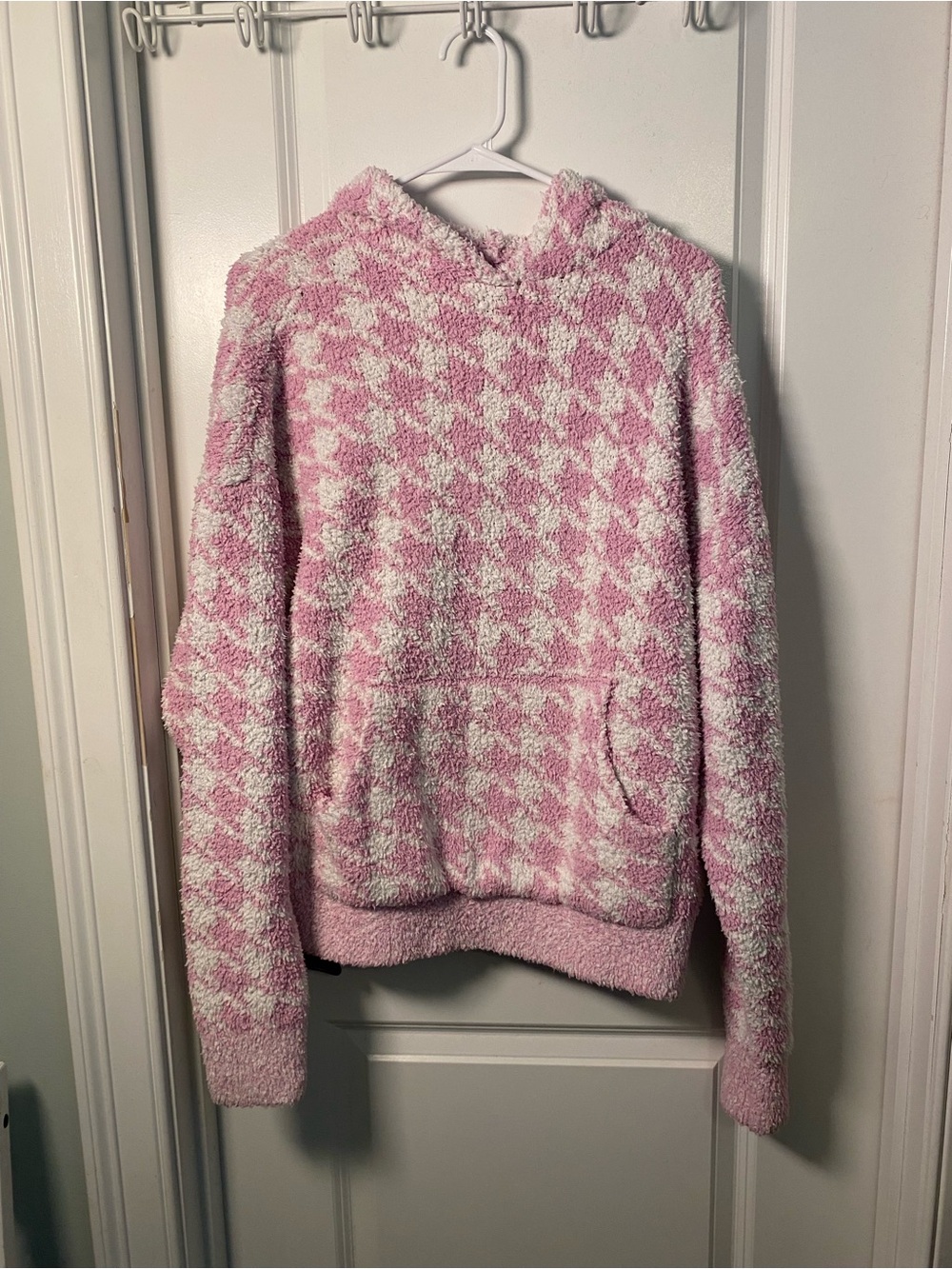 SKIMS Petal Houndstooth Plush Hoodie